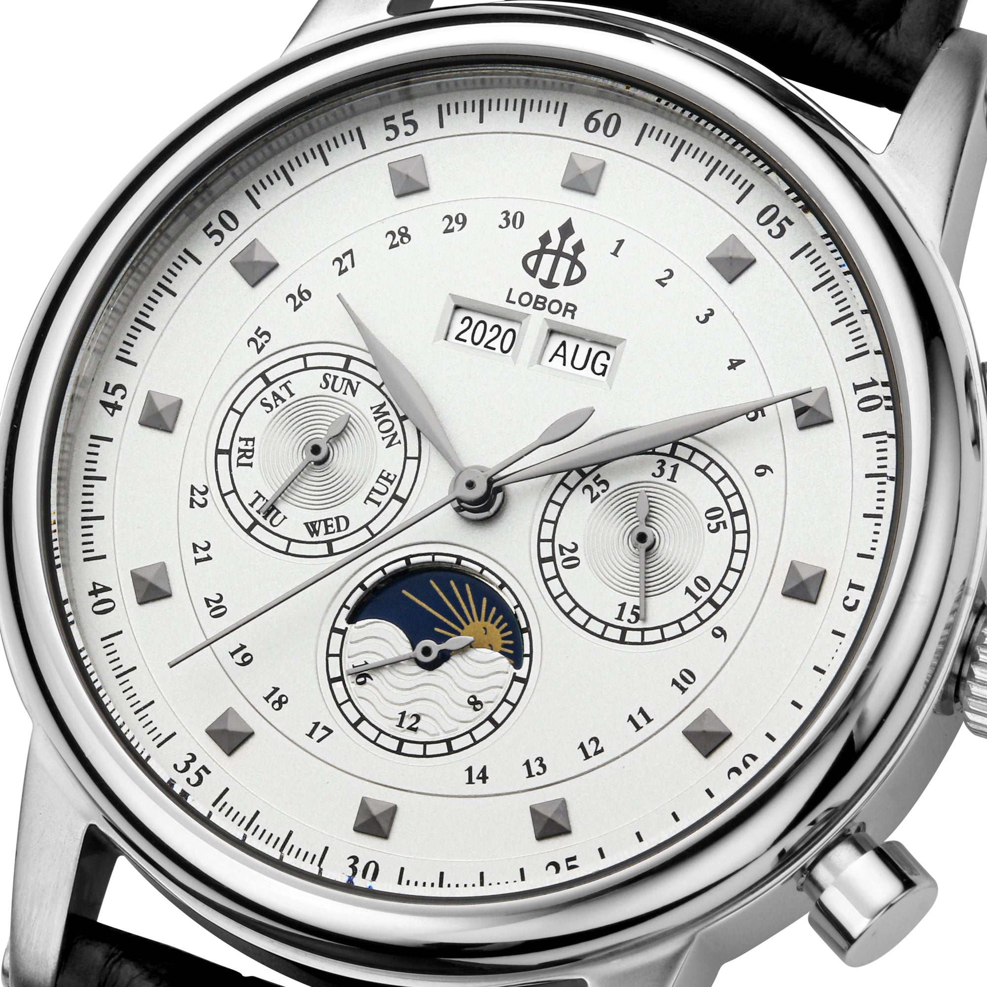 Black moonphase watch for men