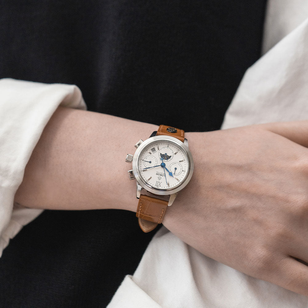 Brown moonphase automatic watches for women