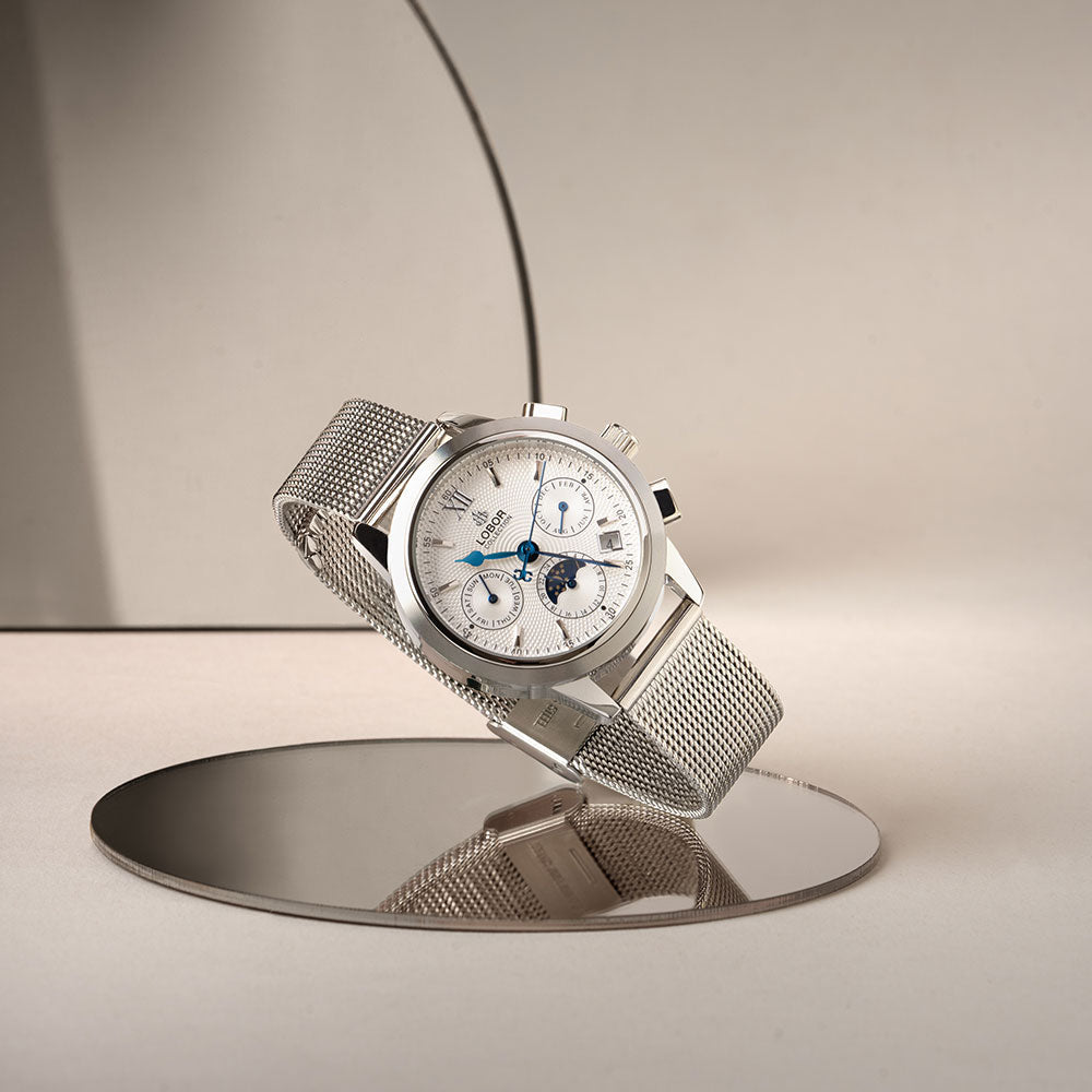 Silver moonphase automatic watches for women