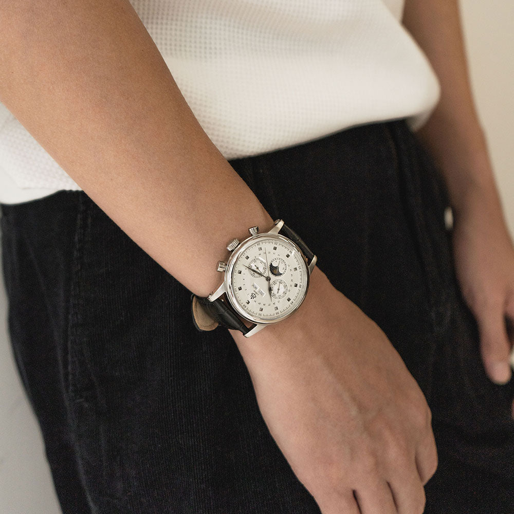 Black moonphase watch for men