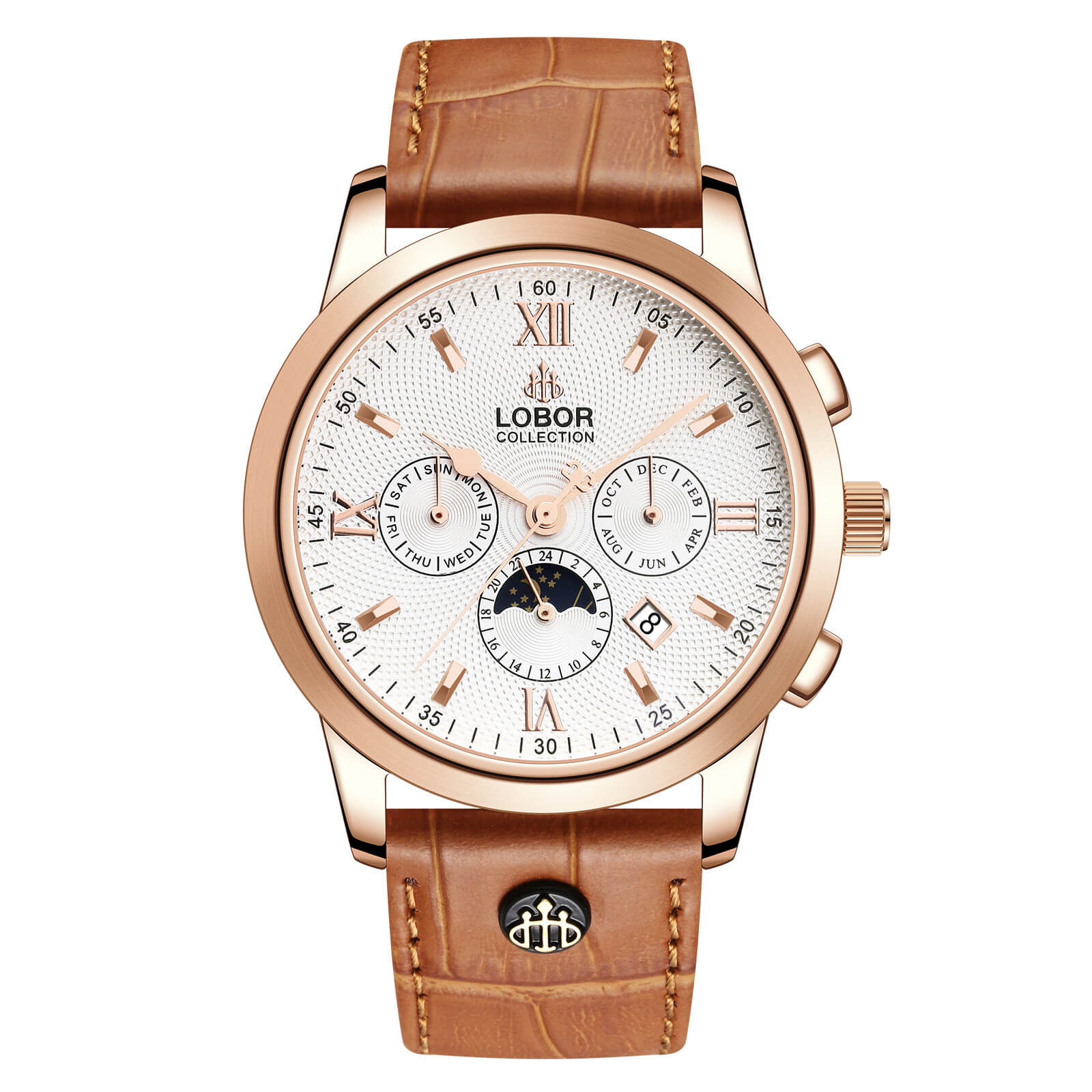 Brown moonphase automatic watches for men