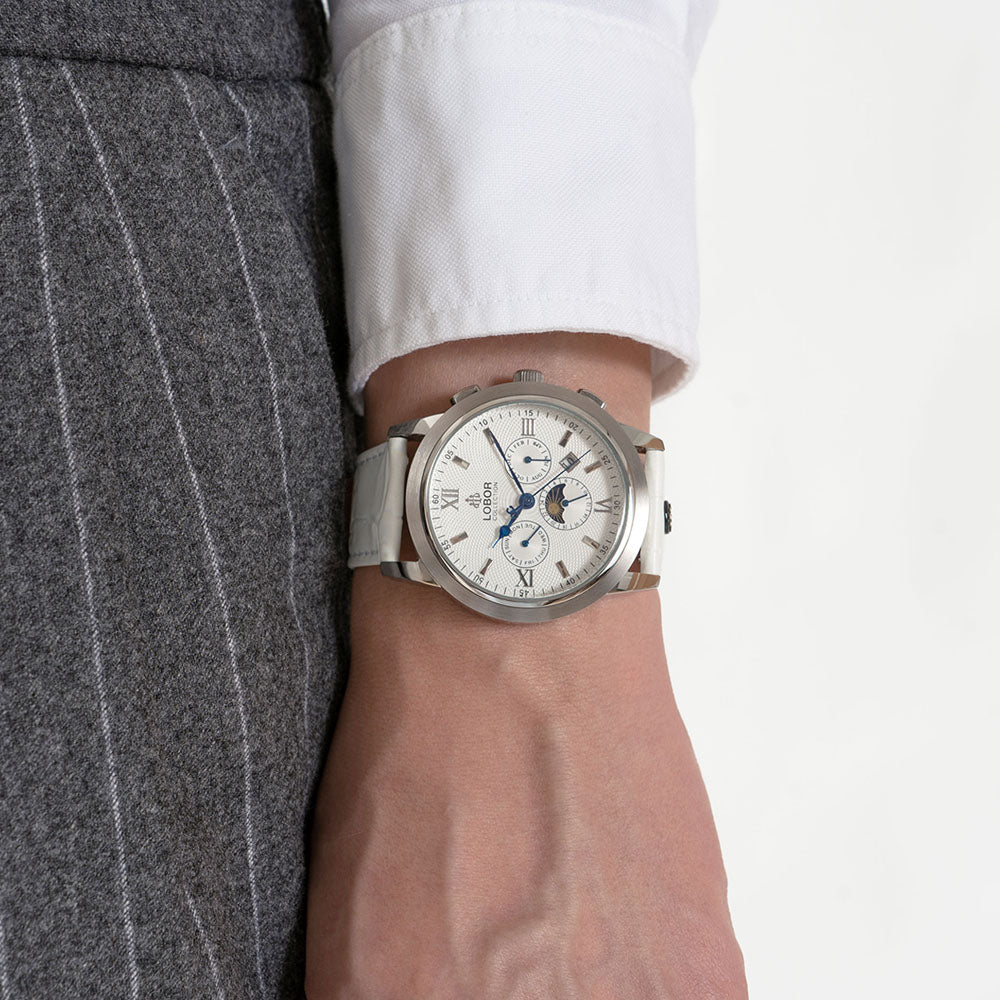 White moonphase automatic watches for men