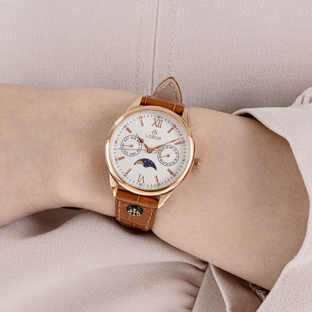 Brown moonphase watch for women