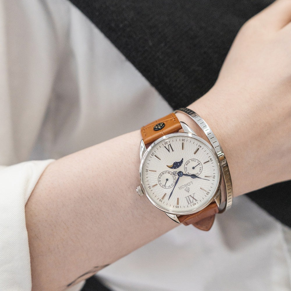 Brown moonphase watch for men