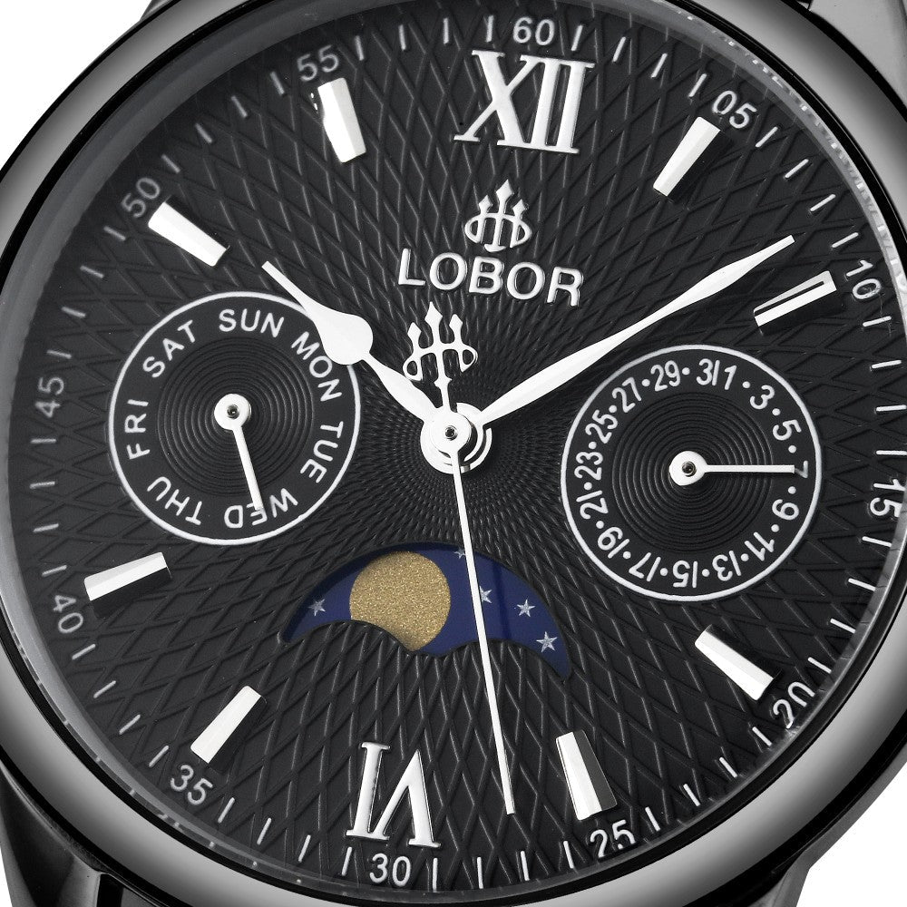 Black moonphase watch