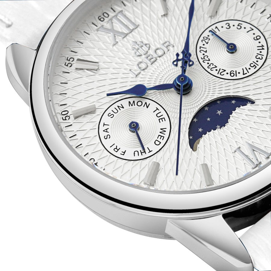 White moonphase watch 