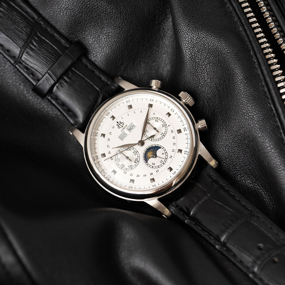 Black moonphase watch for men