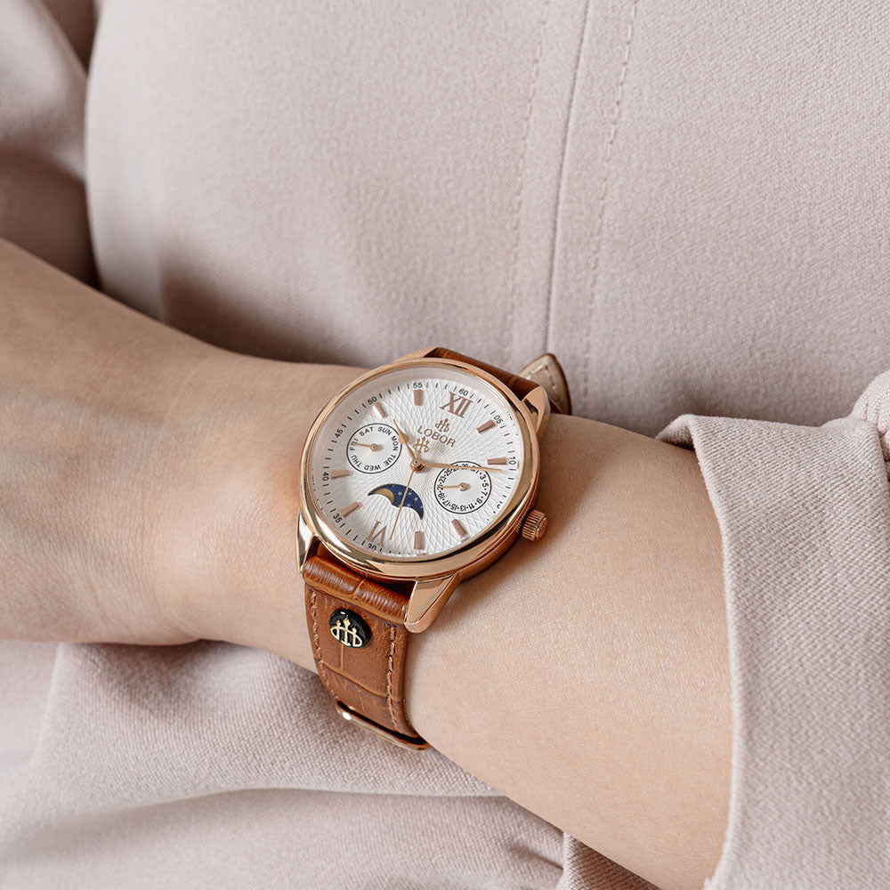 Brown moonphase watch for women