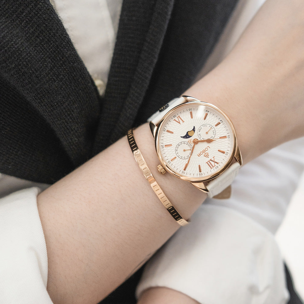 White moonphase watch for men