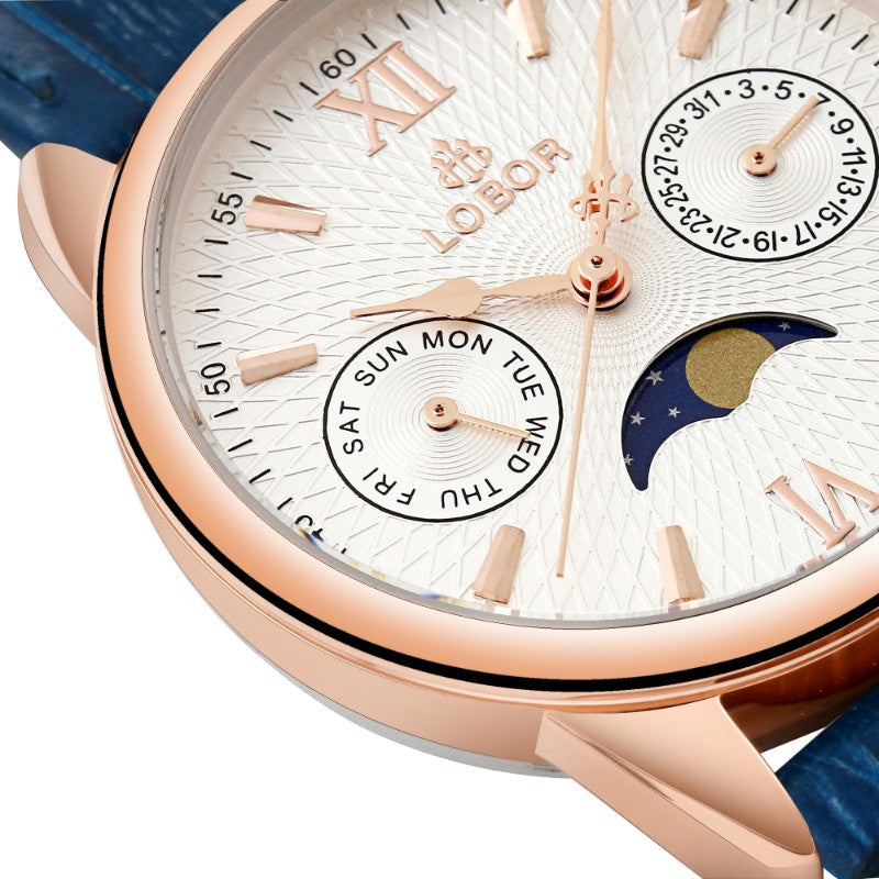 Blue moonphase watch for women