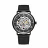 Black skeleton watch