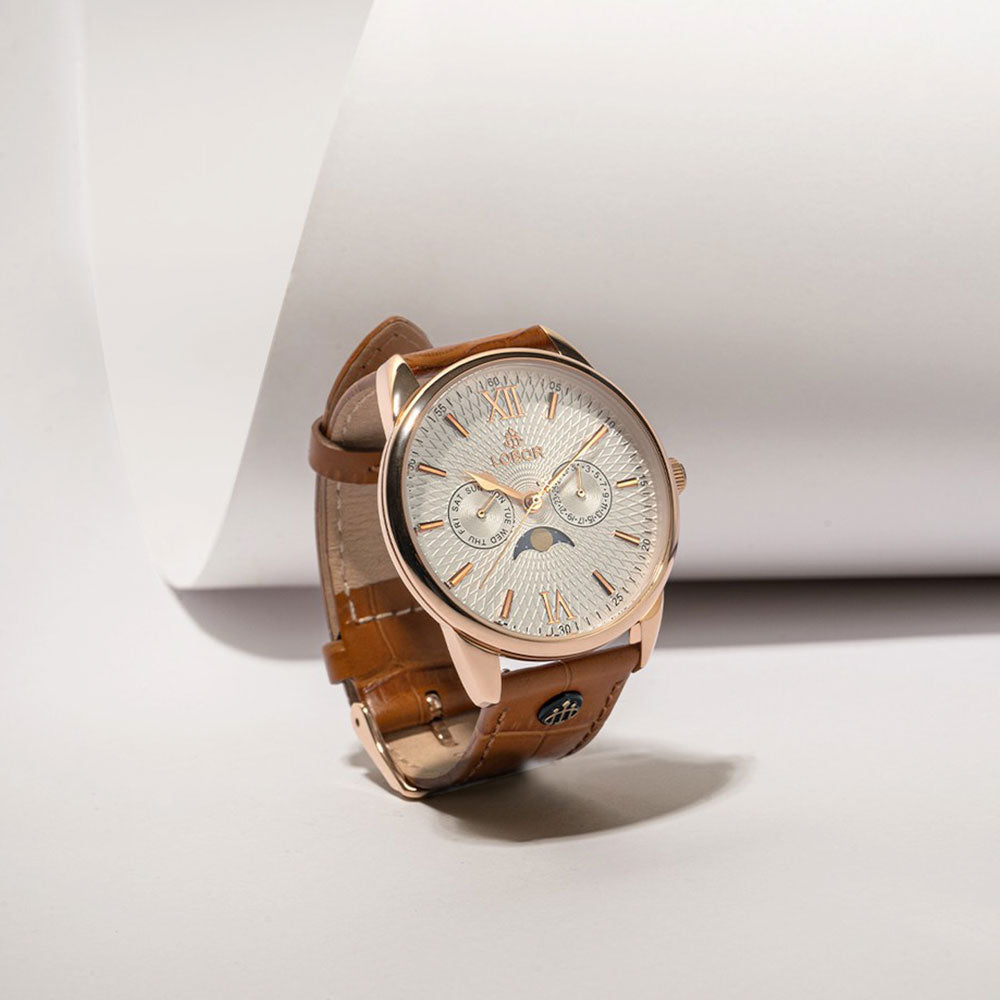 Brown moonphase watch for men